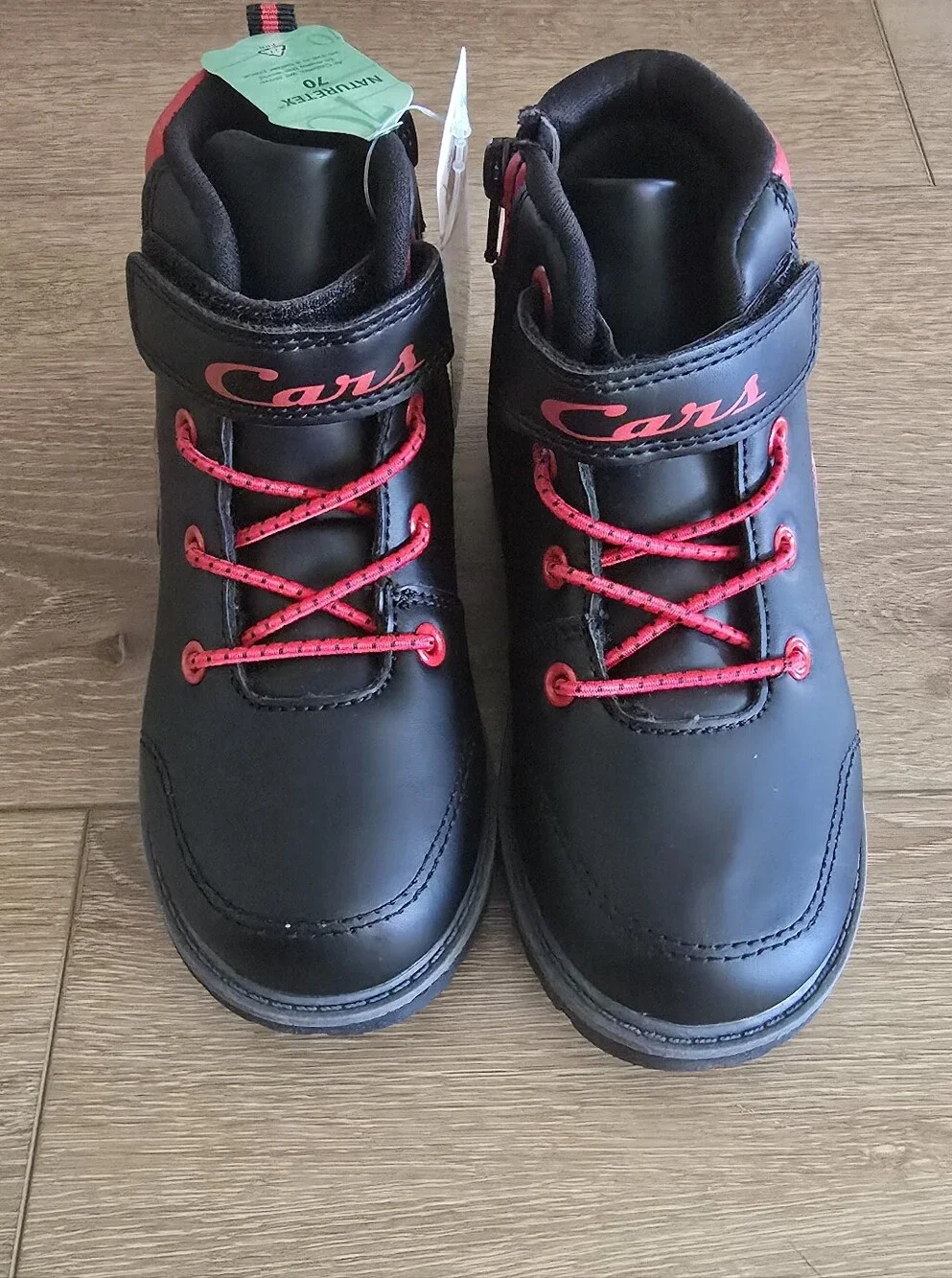 Disney Boys Pixar Cars Lightning McQueen Durable Casual Boots 11 Velcro Red Ankl